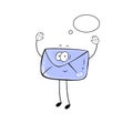 Cute cartoon letter talking. Great funny character